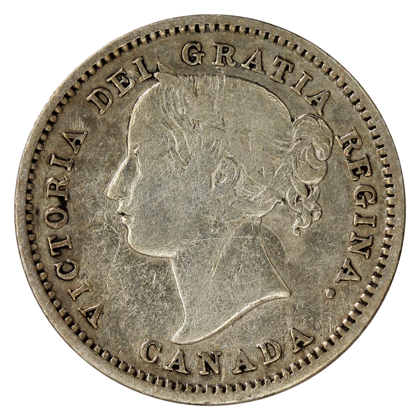 1870 Wide 0 Canada 10-cents VG-F (VG10) $