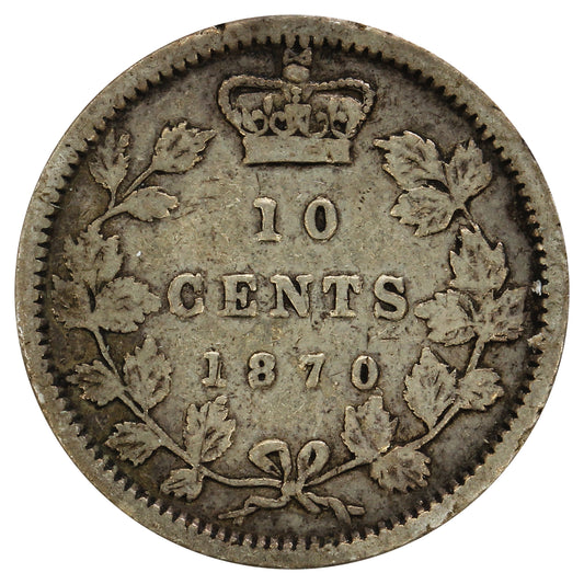 1870 Wide 0 Canada 10-cents G-VG (G-6) $