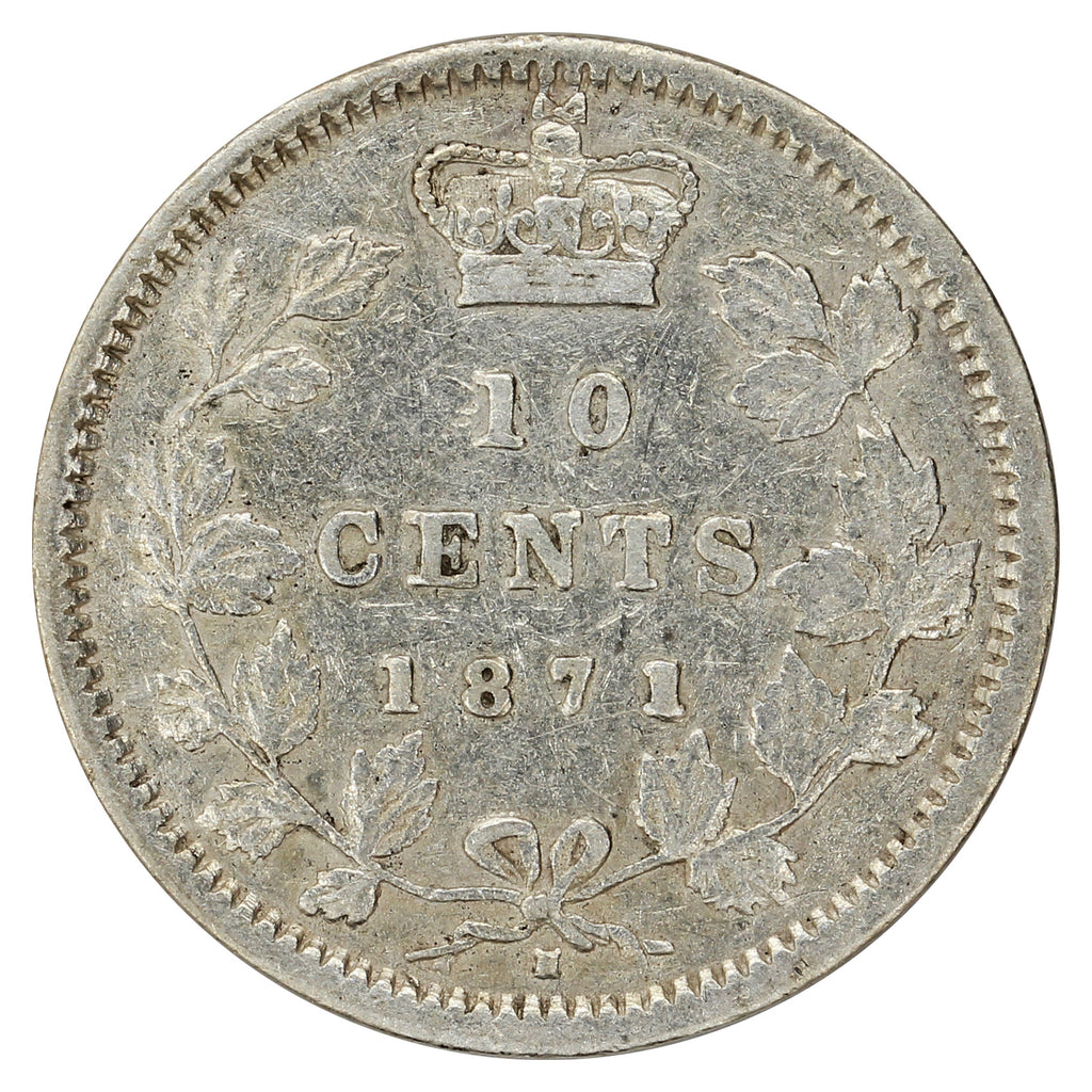 1871H Canada 10-cents Very Fine (VF-20) $