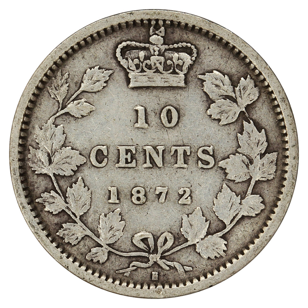 1872H Canada 10-cents F-VF (F-15) $