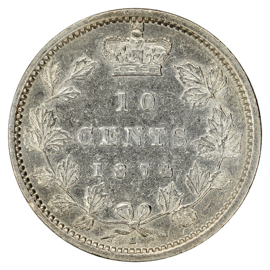 1874H Canada 10-cents Extra Fine (EF-40) $