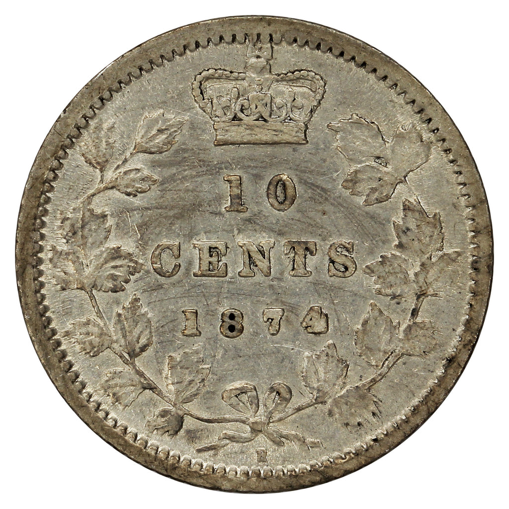 1874H Canada 10-cents Very Fine (VF20) $