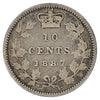 1887 Canada 10-cents Very Good (VG-8) $