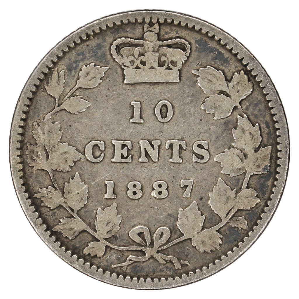 1887 Canada 10-cents Very Good (VG-8) $
