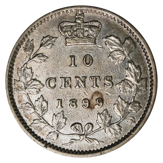 1899 Large 9's Canada 10-cents VF-EF (VF30) $