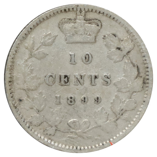 1899 Small 9's Canada 10-cents VG-F (VG10)