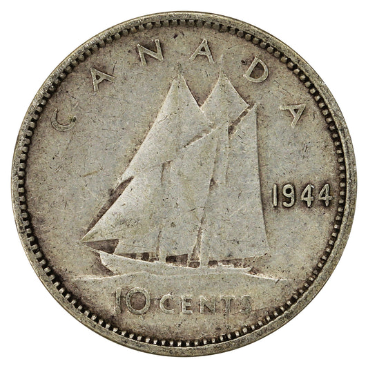 1944 Canada 10-cents Circulated