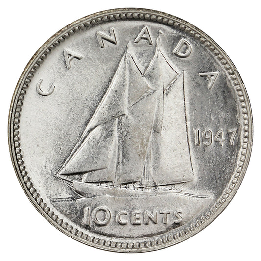 1947 Canada 10-cents Brilliant Uncirculated (MS-63) $