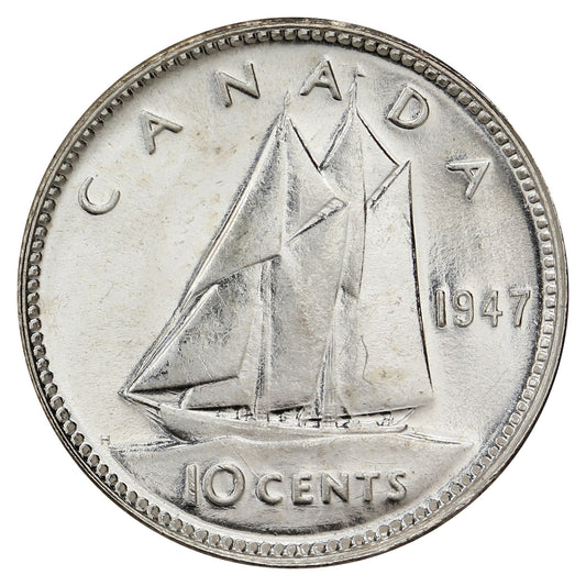 1947 Canada 10-cents Choice Brilliant Uncirculated (MS-64) $