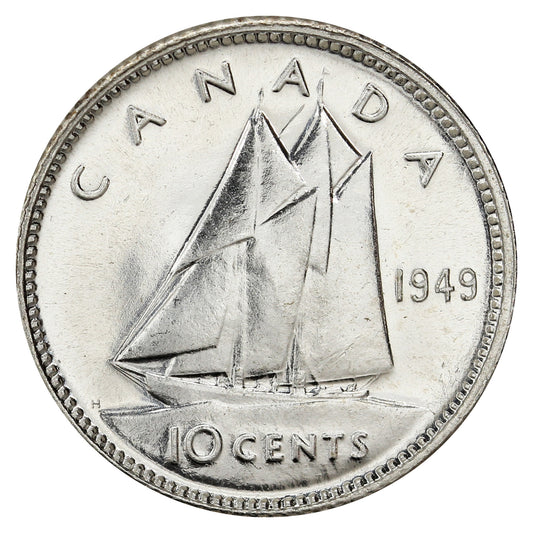 1949 Canada 10-cents Choice Brilliant Uncirculated (MS64)
