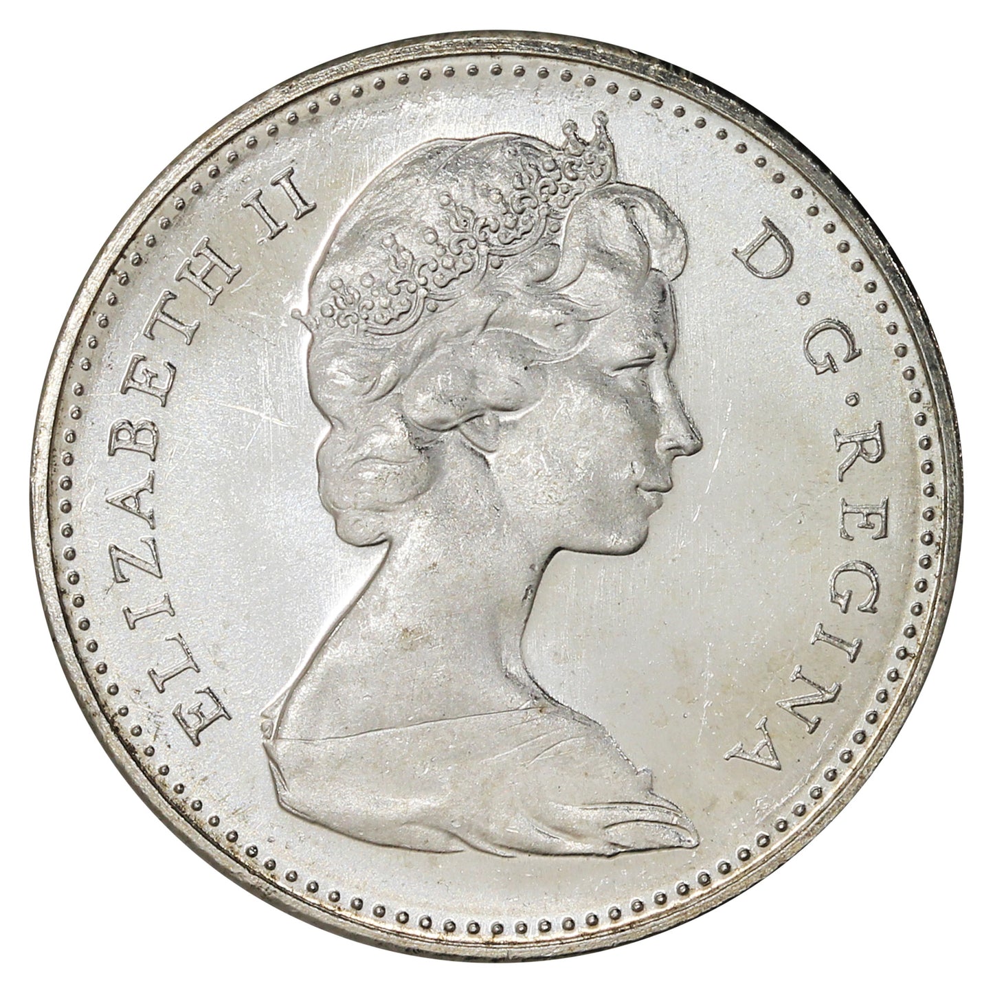 1967 Canada 10-cents Brilliant Uncirculated (MS-63)