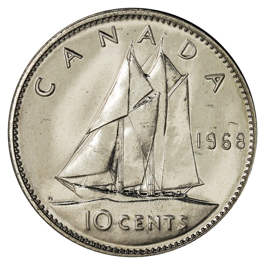 1968 Nickel Canada 10-cents Proof Like