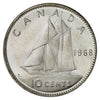 1968 Silver Canada 10-cents Brilliant Uncirculated (MS-63)