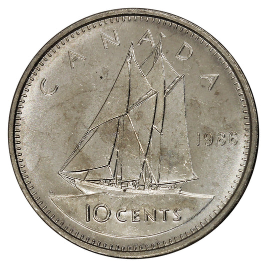1986 Canada 10-cent Brilliant Uncirculated (MS-63)
