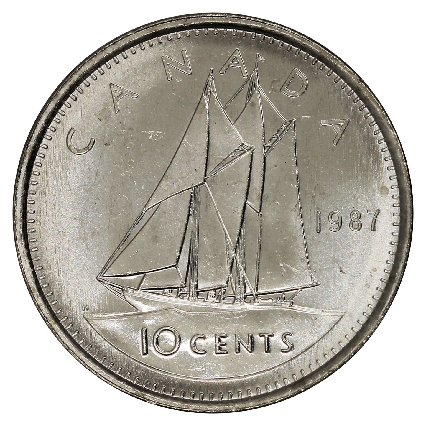 1987 Canada 10-cent Brilliant Uncirculated (MS-63)