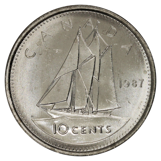1987 Canada 10-cent Brilliant Uncirculated (MS-63)