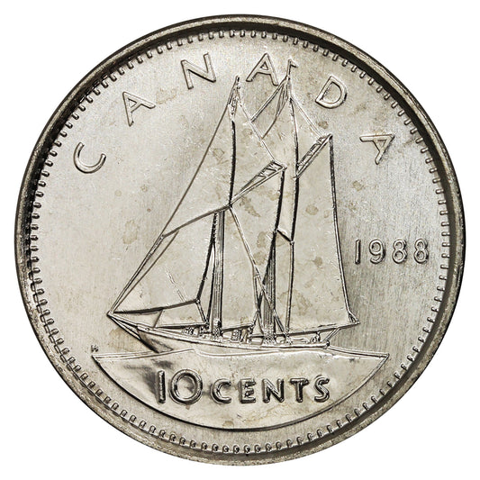 1988 Canada 10-cent Brilliant Uncirculated (MS-63)