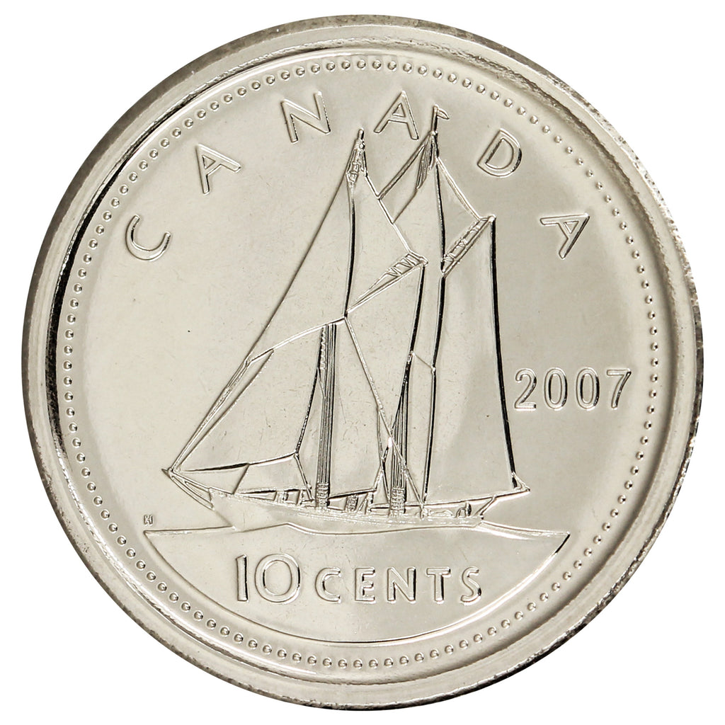 2007 Curved 7 Canada 10-cents Proof Like