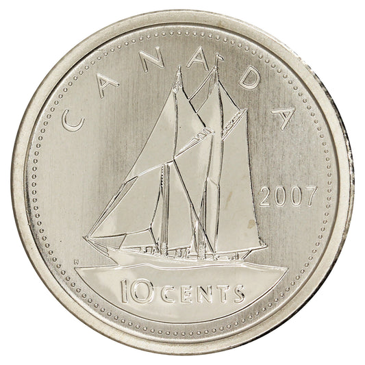 2007 Curved 7 Canada 10-cents Specimen