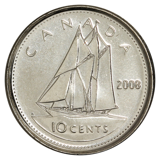 2008 Canada 10-cent Brilliant Uncirculated (MS-63)