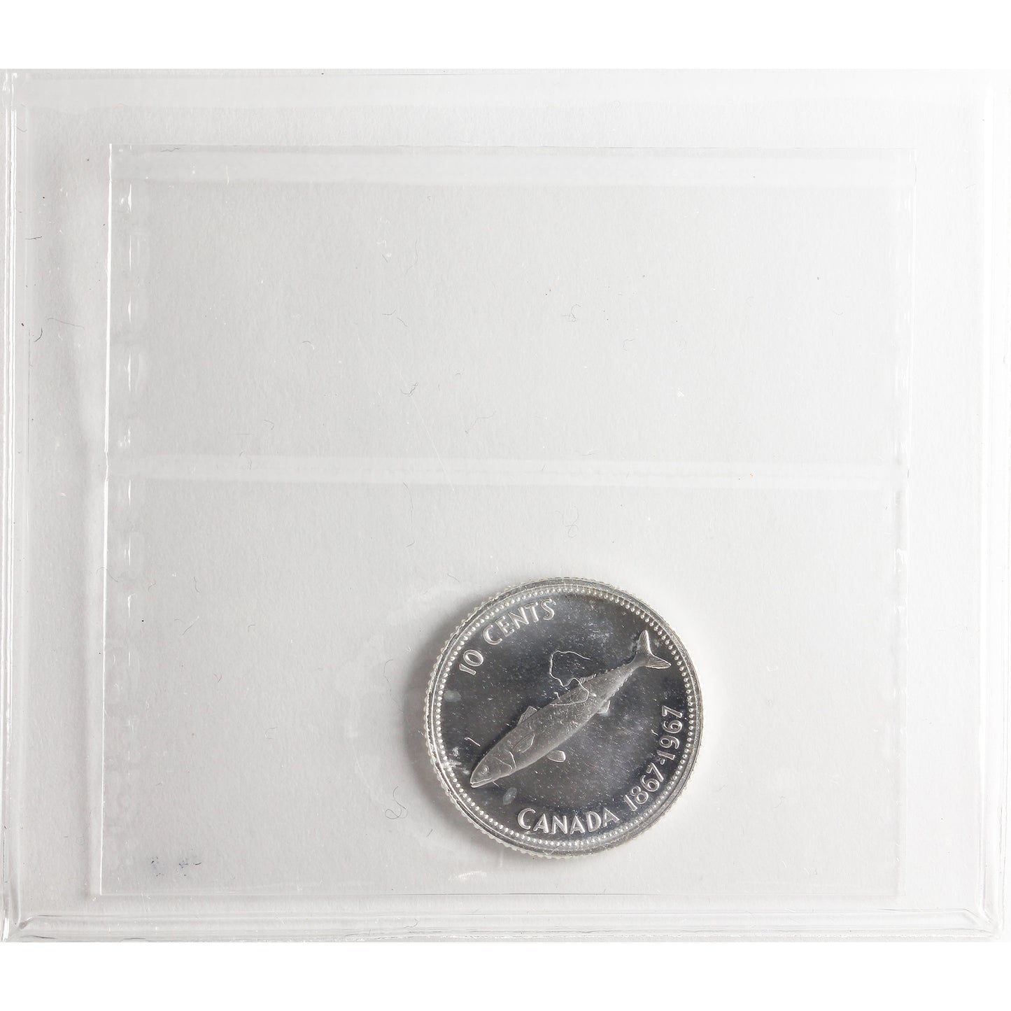 1967 Canada 10-cents ICCS Certified PL66 Heavy Cameo
