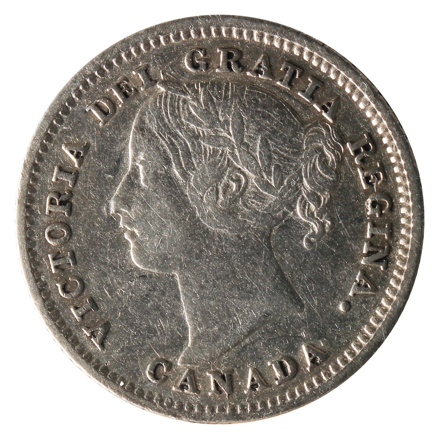 1885 Obv. 4 Canada 10-cents ICCS Certified VF20