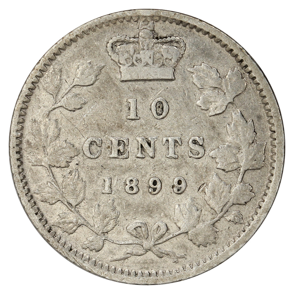 1899 Large 9's Canada 10-cents Very Fine (VF20) $