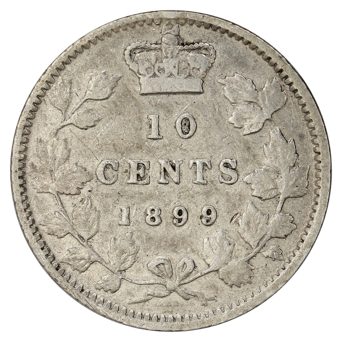 1899 Large 9's Canada 10-cents Very Fine (VF20) $