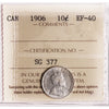 1906 Canada 10-cents ICCS Certified EF40