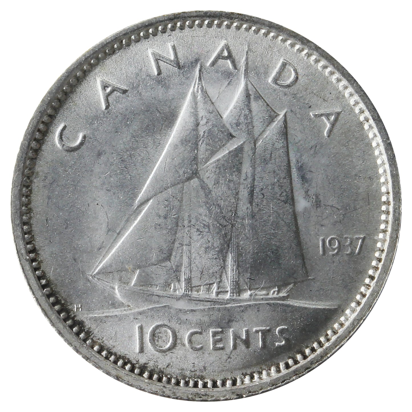 1937 Canada 10-cents ICCS Certified MS64