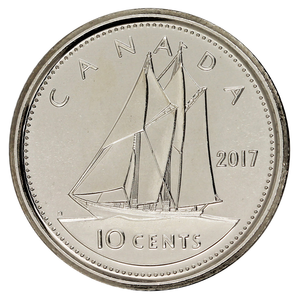 2017 Bluenose Canada 10-cents Brilliant Uncirculated (MS63)