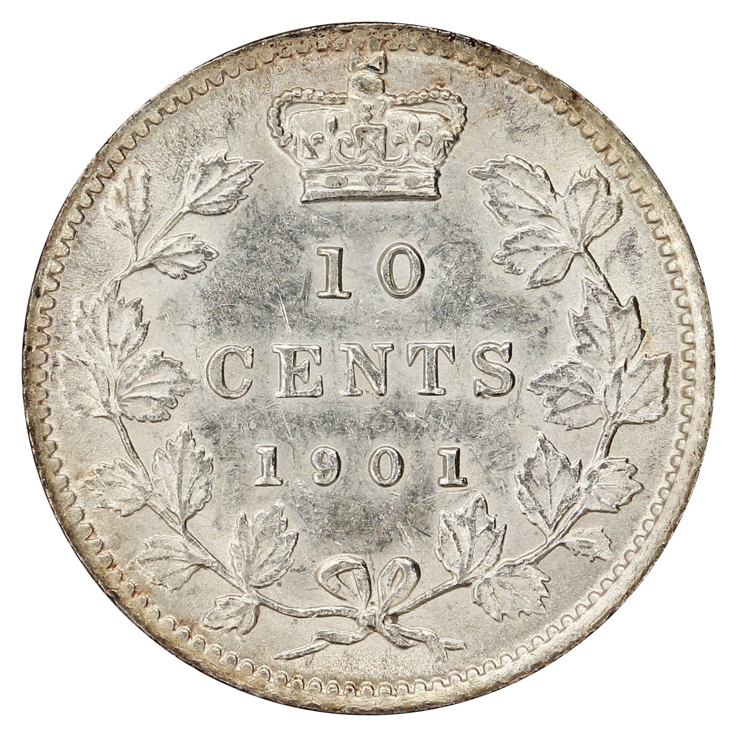 1901 Canada 10-cents AU-UNC (AU-55) $