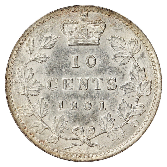 1901 Canada 10-cents AU-UNC (AU55) $