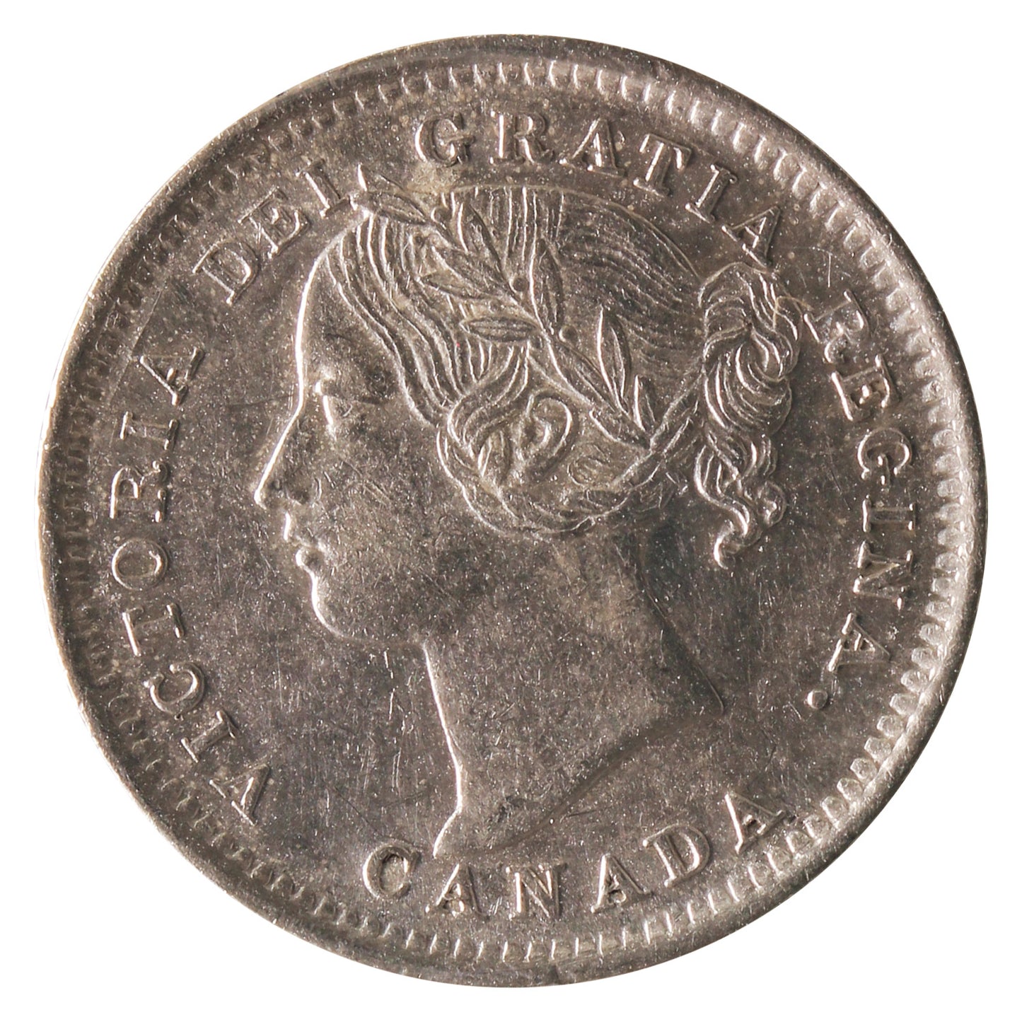 1899 Small 9s Canada 10-cents ICCS Certified AU50