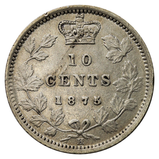 1875H Canada 10-cents Extra Fine (EF-40) $