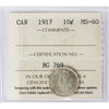 1917 Canada 10-cents ICCS Certified MS60
