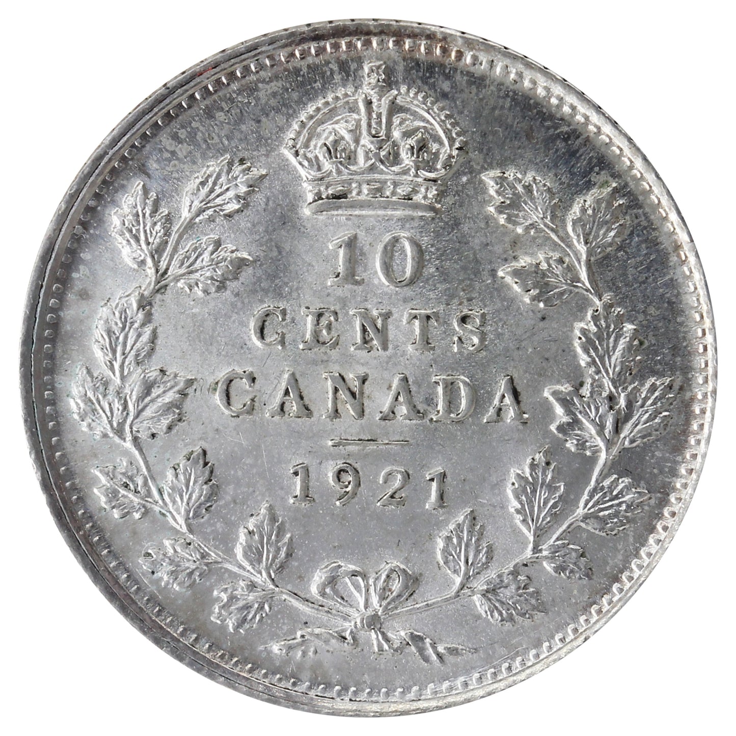 1921 Canada 10-cents ICCS Certified MS62