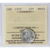 1930 Canada 10-cents ICCS Certified MS65 (XMY 824)