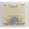 1951 Canada 10-cents ICCS Certified MS65