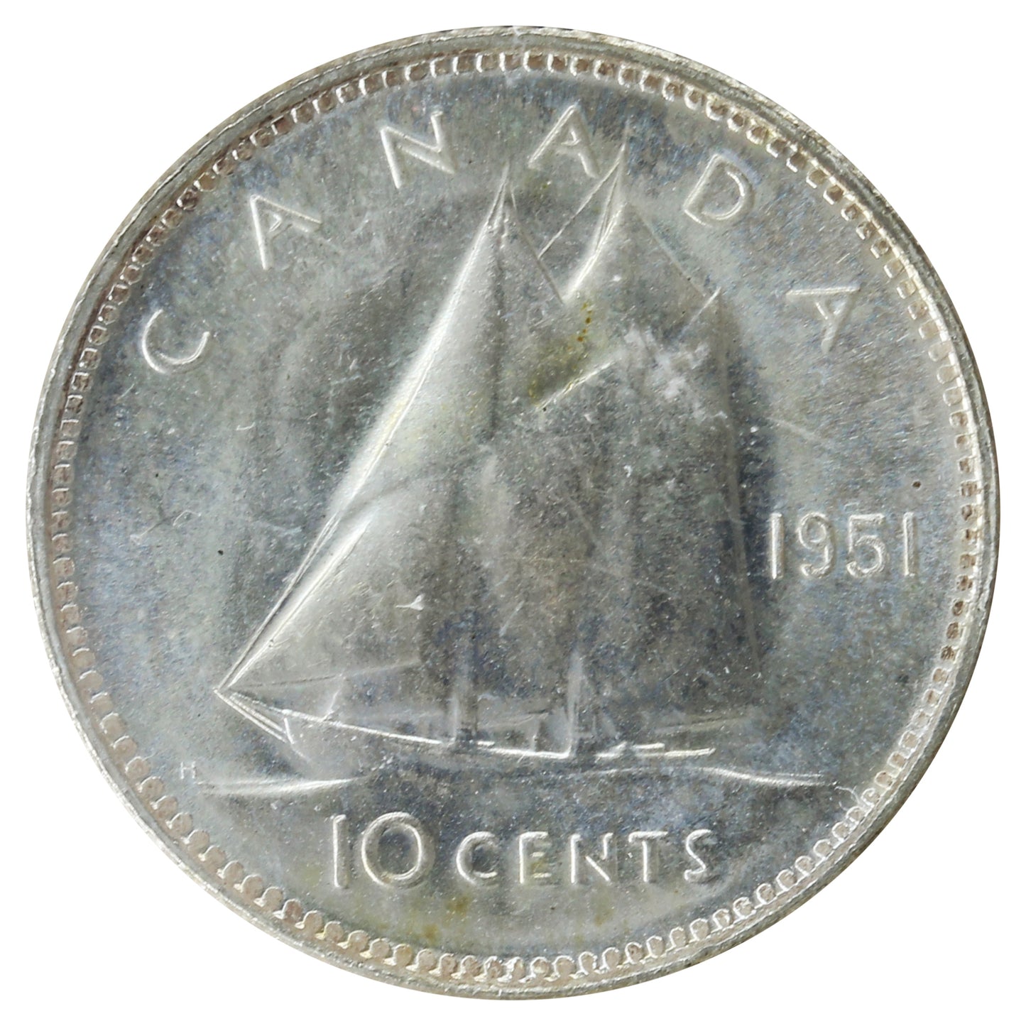1951 Canada 10-cents ICCS Certified MS65