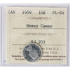 1959 Canada 10-cents ICCS Certified PL64 Heavy Cameo