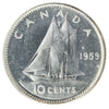 1959 Canada 10-cents ICCS Certified PL64 Heavy Cameo