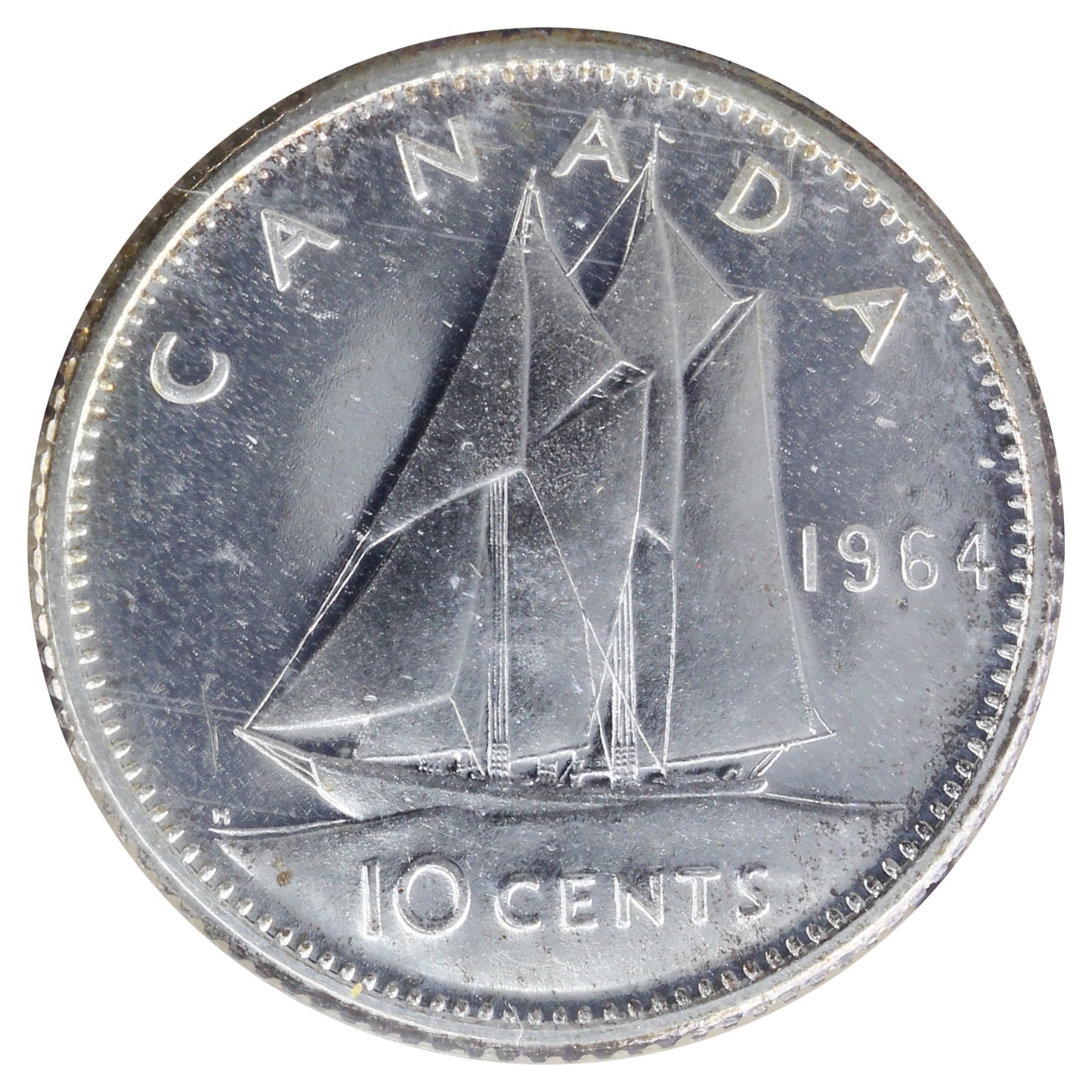 1964 Canada 10-cents ICCS Certified PL64 Heavy Cameo