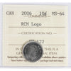 2006 RCM Logo Canada 10-cents ICCS Certified MS-64