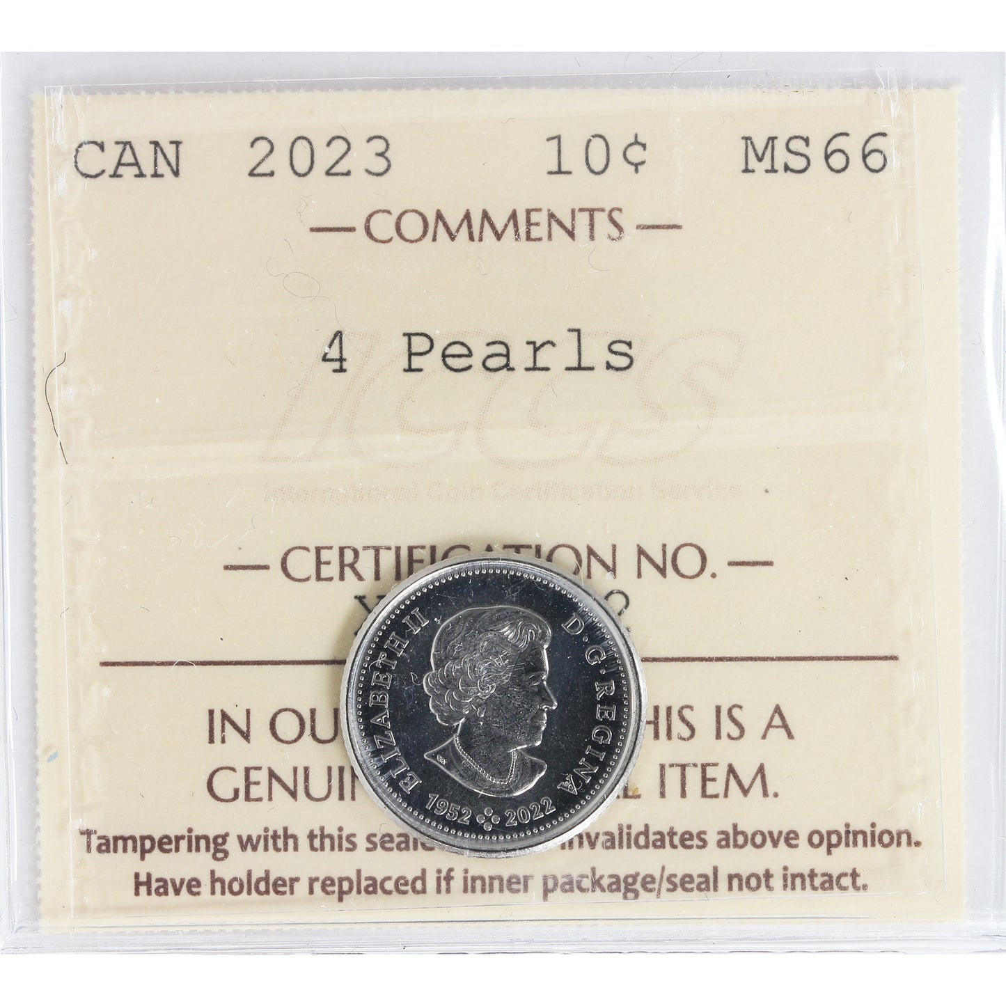 2023 QEII Canada 10-cents ICCS Certified MS66