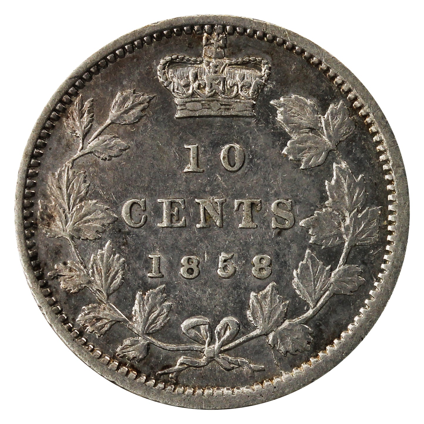 1858 5/5 Canada 10-cents VF-EF (VF30) $