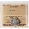 1870 Wide O Canada 10-cents ICCS Certified EF-40