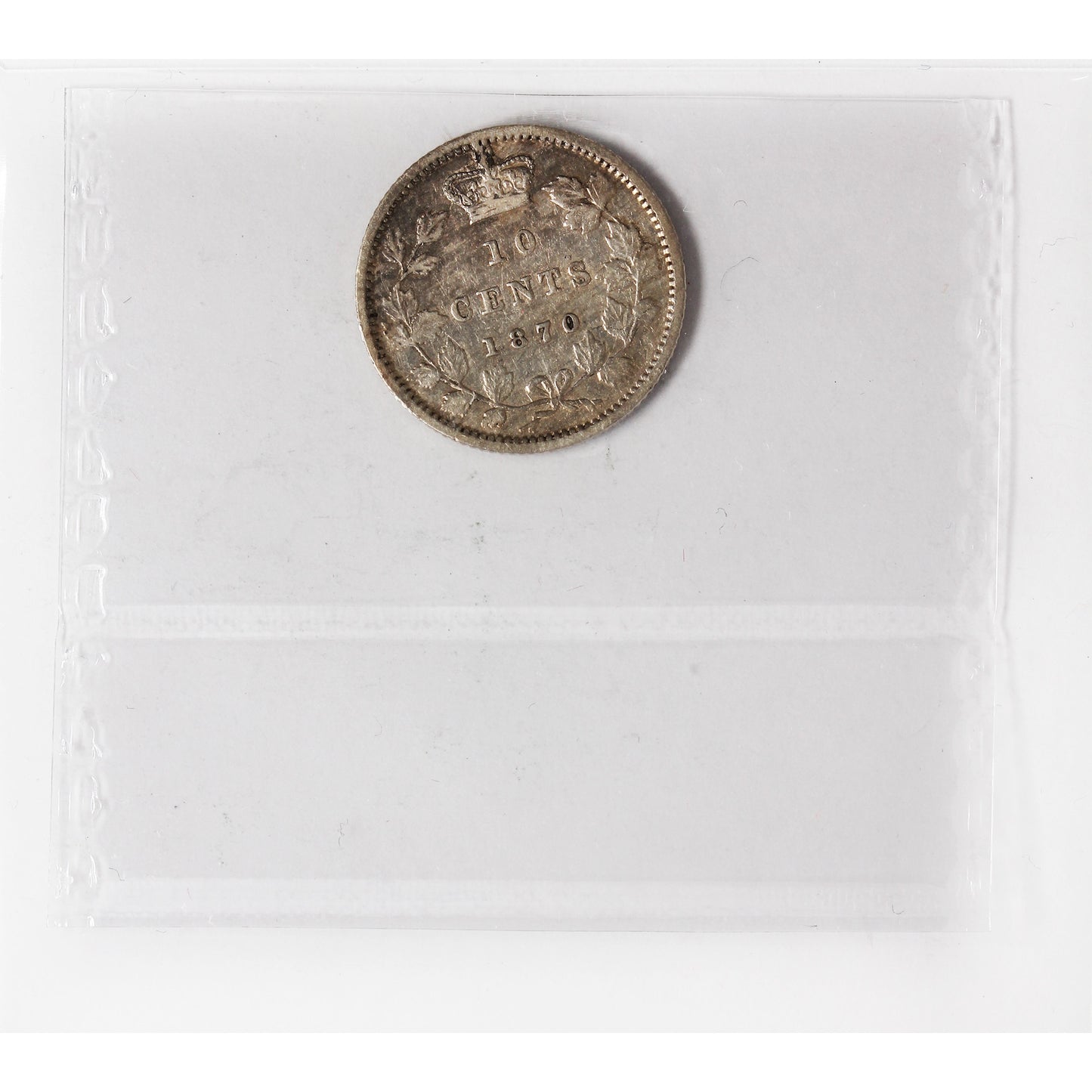 1870 Wide O Canada 10-cents ICCS Certified F12