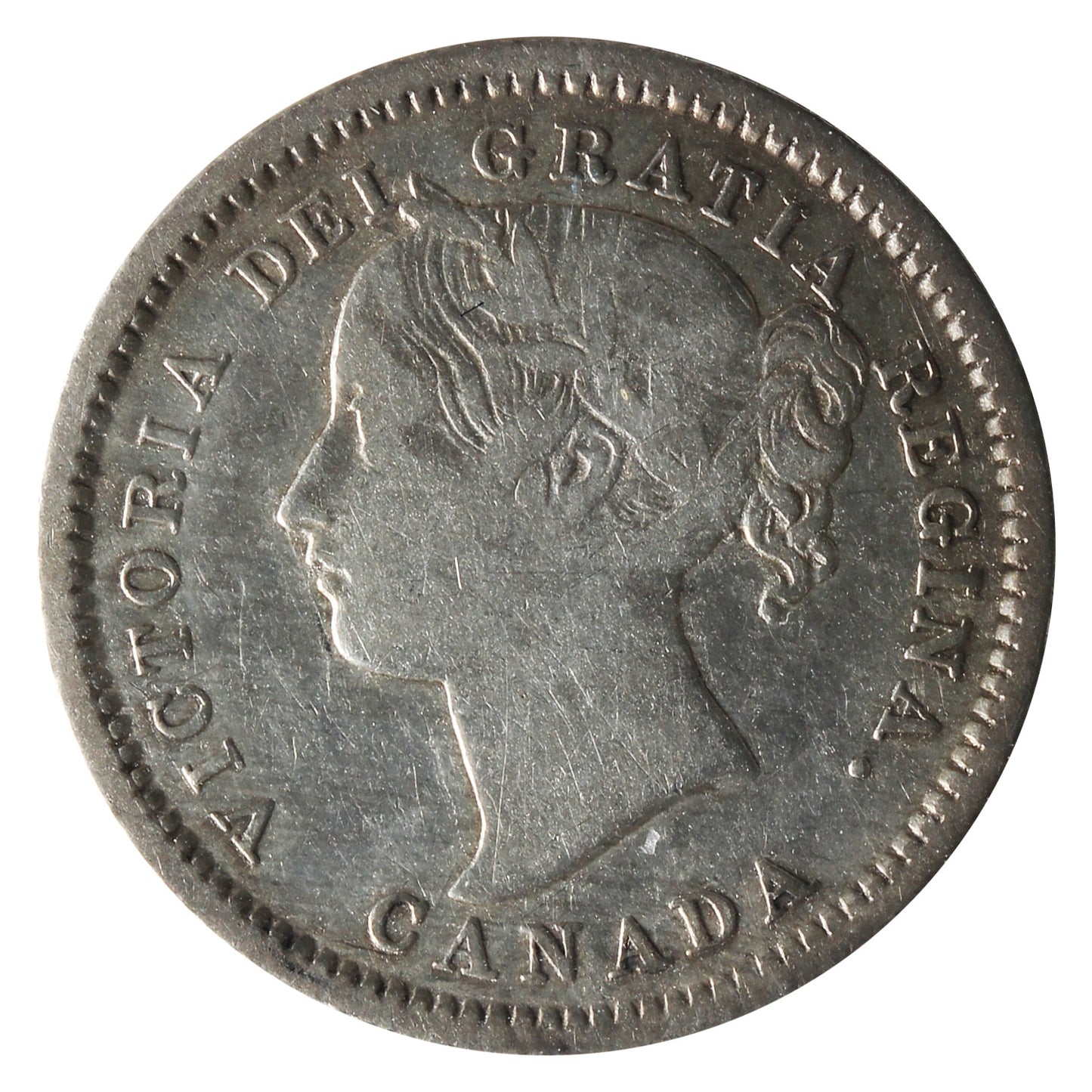 1870 Wide O Canada 10-cents ICCS Certified F12