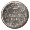 1874H Canada 10-cents ICCS Certified AU55